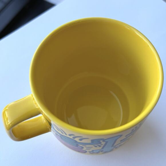 Keith Haring Luna Luna Yellow Graphic Coffee Mug Cup by Artestar - Porcelain - Picture 4 of 7